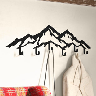 Loon Peak Hotwells Solid Wood Wall 10 - Hook Wall Mounted Coat Rack Wayfair Coat Racks and Hooks