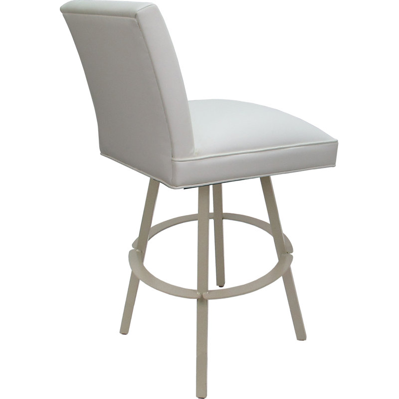 Vinyle blanc - Beige, Siège blanc / cadre beige