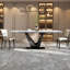 White Rectangular Colored crystal Stone with stainless steel Dining Table For Dining Room/Kitchen-226331254