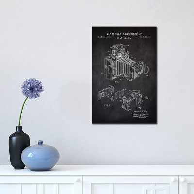 Camera Accessory, Black - Wrapped Canvas Print