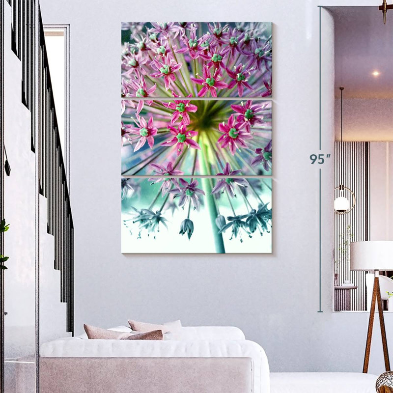 Harnek Allium Pink Turquoise, 74" H x 48" W