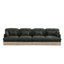 131" Comfy Chenille Leopard Print 4-Seater Sofa - Extra Large Modular Sectional Couch with Double Armrests, Delicate Tassel Edge, Deep Seat Design, Easy Assembly-129412465