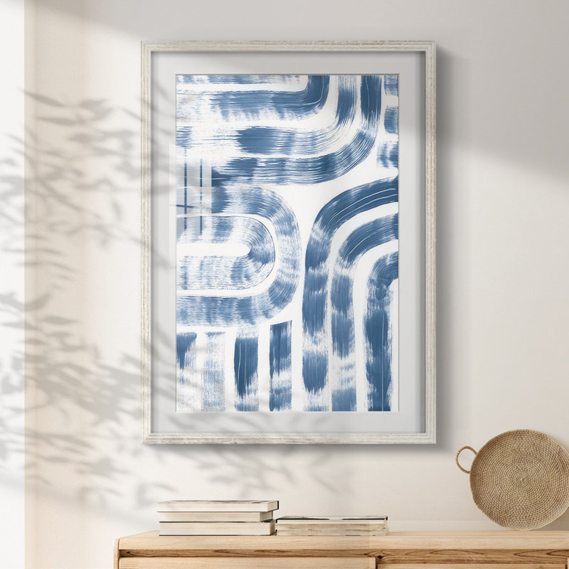 Dye Maze I - impression encadrée, H 25,5 po x l 17,5 po, Blanc