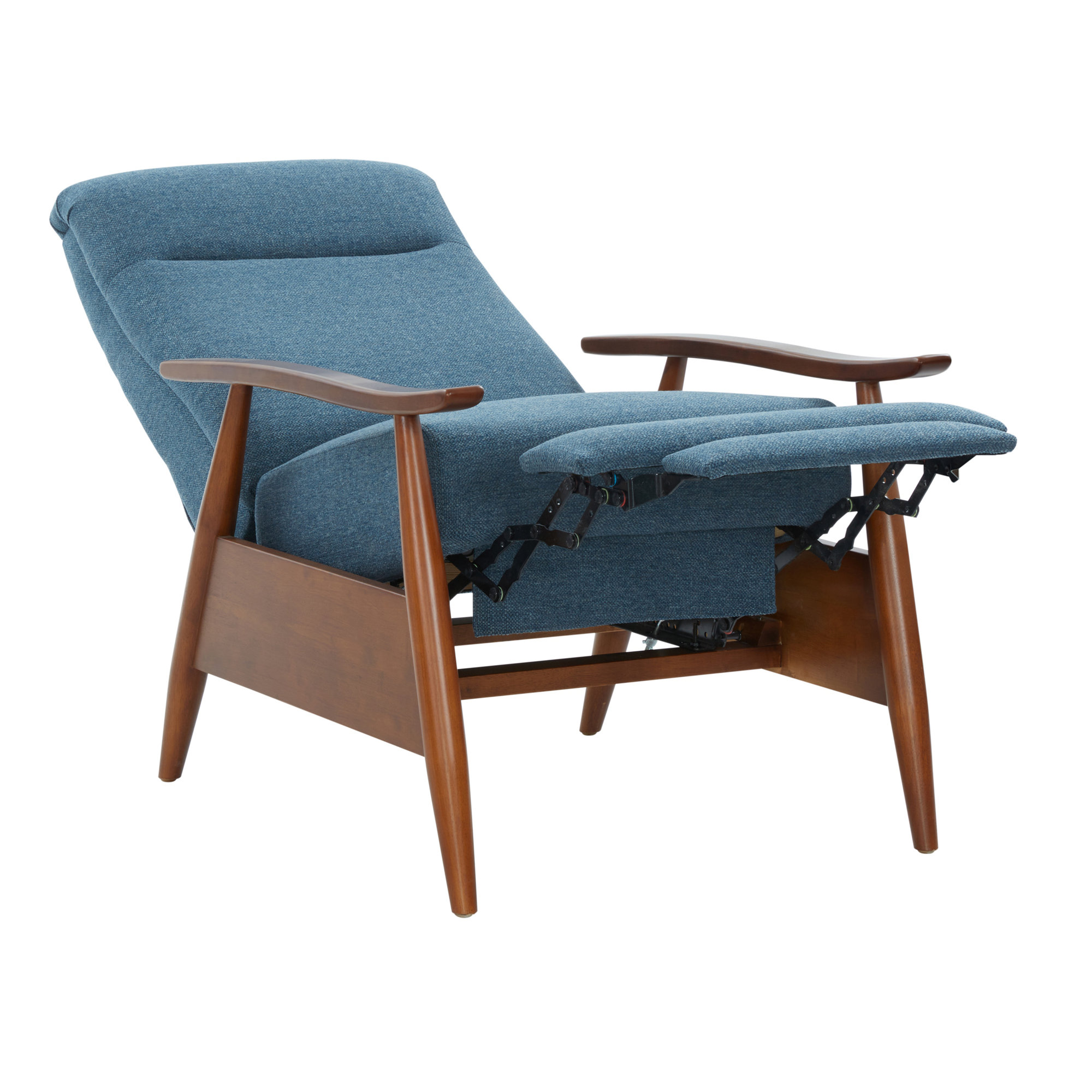 Imona 30" Wide Leather Recliner, Denim Fabric