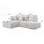 Canapé modulaire ivoire en velours côtelé