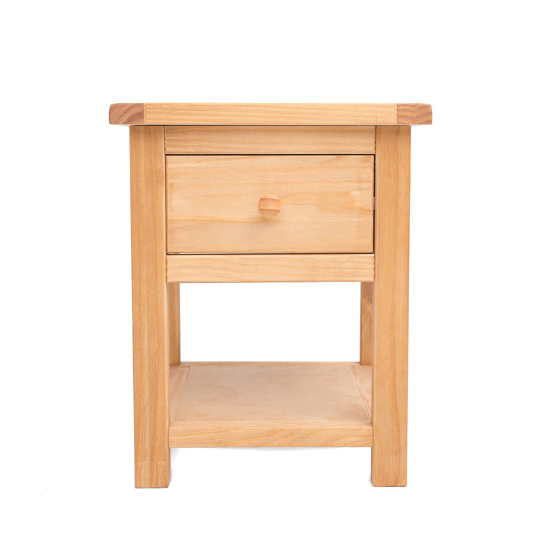 Snider 45cm W Plywood / Laminate Board Bedside Table, Light Brown