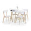 Aramis Round Solid Wood Base Dining Table-448976790-448976791