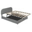 Lit plateforme tapissier Teddy avec système de rangement hydraulique, gris-1546039418