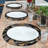 The Haings Round Beaded Placemats Set with Abstract Swirl Pattern for Luxury Dining Table Christmas Decor-98272006