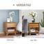 Augustine Bedside Table Storage Organizer Side Table with Drawer and Shelf Bedroom