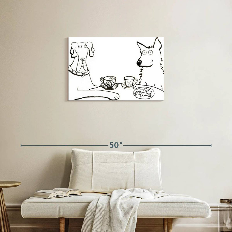 Dogs Having Tea, 20" H x 30" W