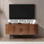 Meuble télé moderne avec meuble télé 47 po avec armoire de rangement à porte coulissante, centre de divertissement pour le salon, la chambre à coucher, le bureau, finition noyer | Idée cadeau-87216221-87216219