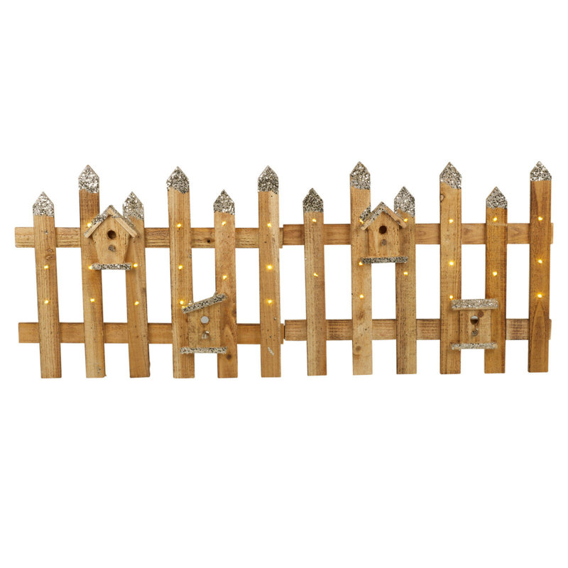 39.878cm H x 89.916cm W Wood Border Fence, Orange