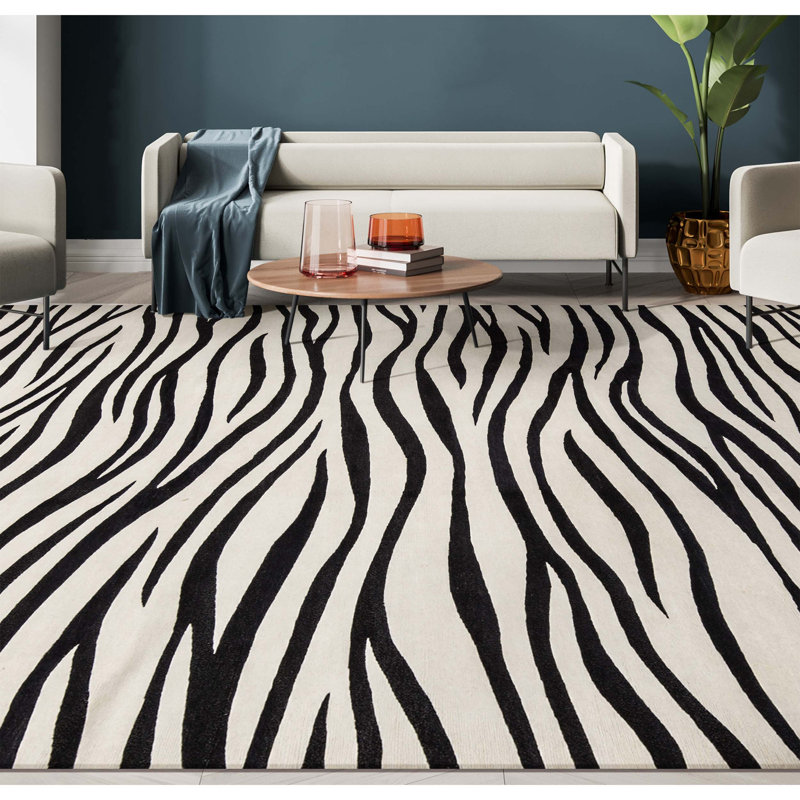 Wool Animal Print Area Rug