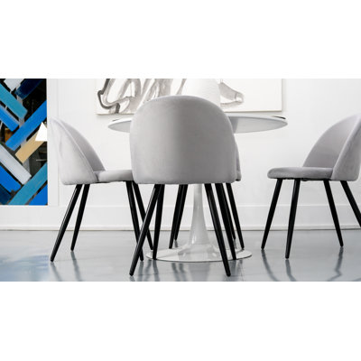  Velvet Upholstered Dining Chair