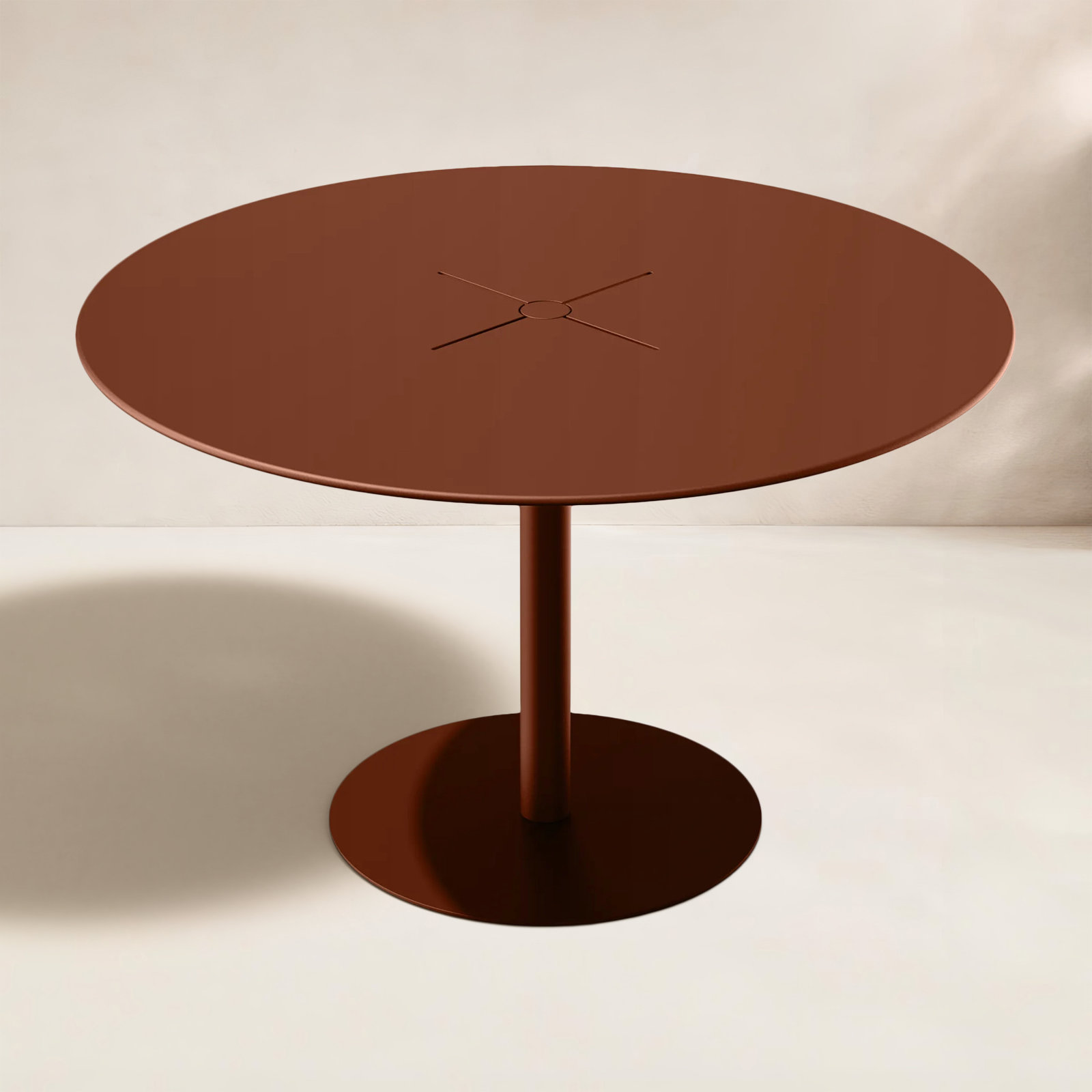 X 48" Patio Dining Table, Rust