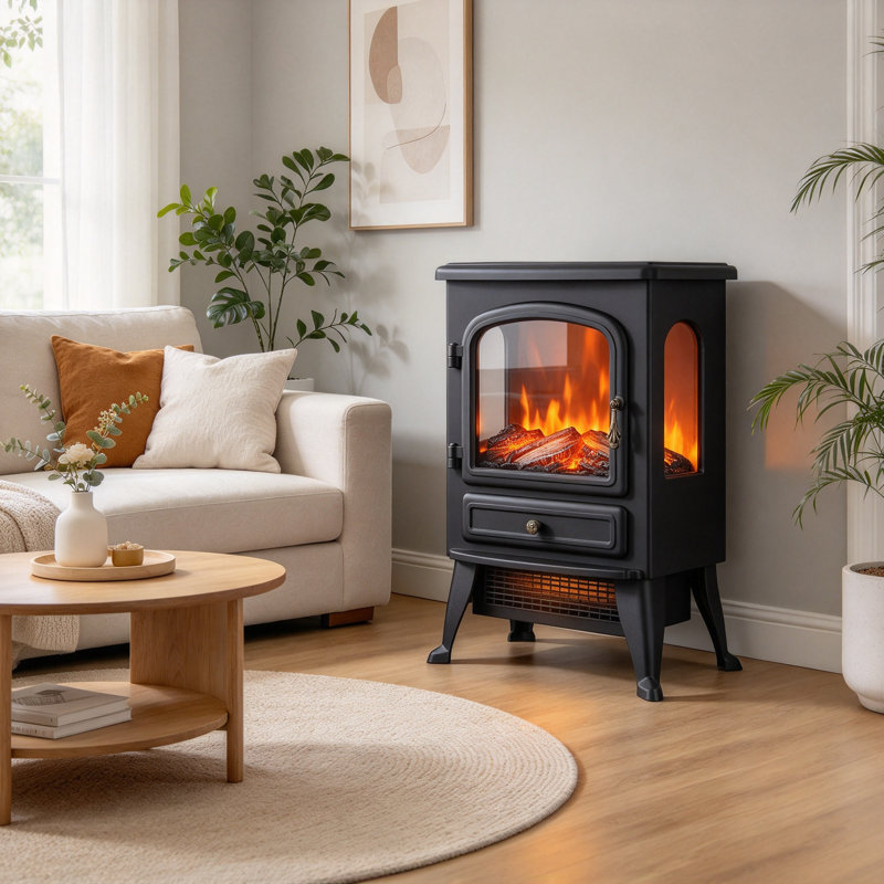 Rosalind Wheeler 13.58 " W Black Electric Stove