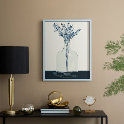 «Bottled Lace II», reproduction encadrée - bois massif