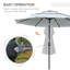 Parasol de patio 9 niveaux à 3 niveaux avec manivelle à bouton-poussoir blanc crème-2051973723