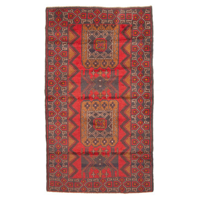 Tapis rouge Rizbaft 3 pi 5 po x 5 pi 11 po