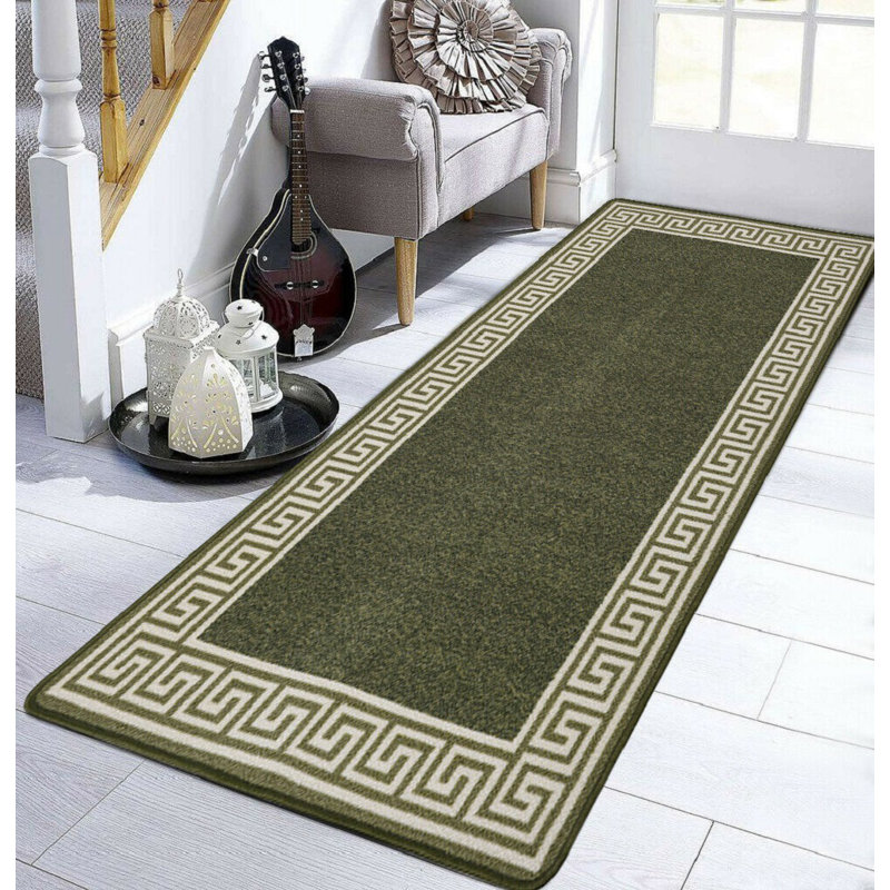 Madalyn Non-Slip Indoor Doormat, 67 x 220cm, Brown/Cream