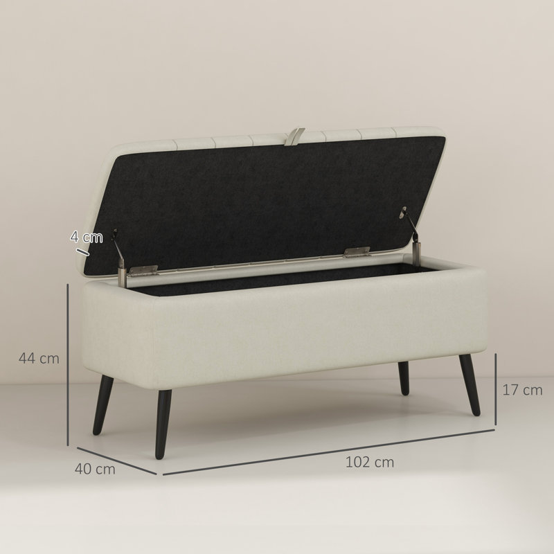Ehrenberg Polyester Upholstered Storage Bench