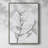 Charcoal Foliage Framed Print - Solid Wood