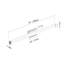 Luminaire de salle de bain carré en nickel brossé à DEL 41 pouces 24W 6000K