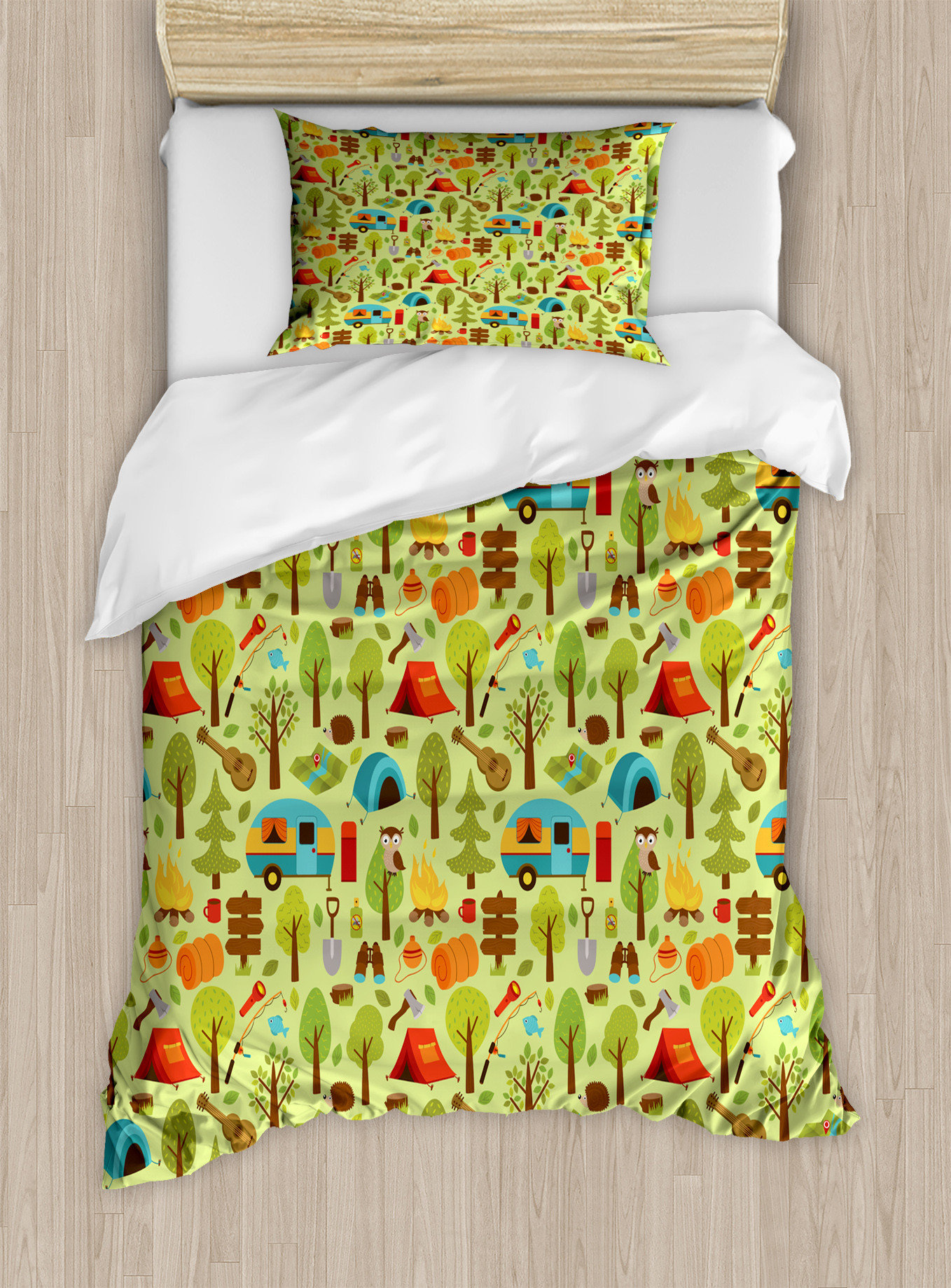 Rainbow Forest Camp Quilted Sofa Cover NCU0NXD1165