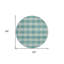 Tapis rond bleu sarcelle lavable 8 po
