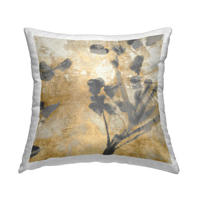 Stupell Industries Contemporary Floral Sprigs Glam Outdoor Printed Pillow by Danielle Carson