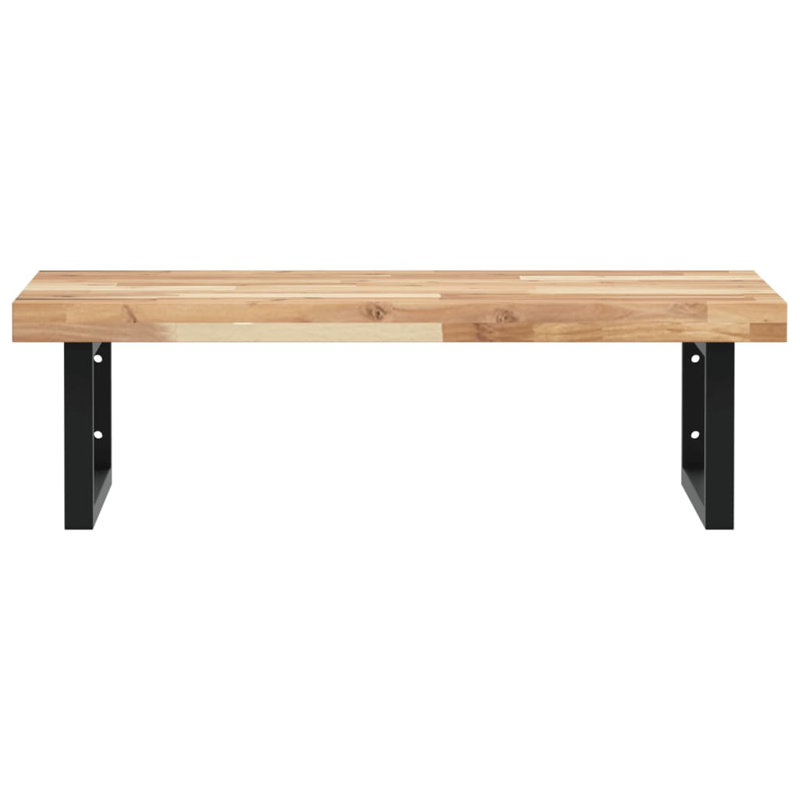 Bryston 100cm Solid Wood Bathroom Vanity Top, Acacia/Black