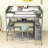 Wood Loft Bed with Desk and Shelves-70556376-123247229