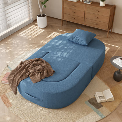 Canapé-lit convertible en molleton convertible 40 po Yardgrace, fauteuil d'appoint avec coussin
