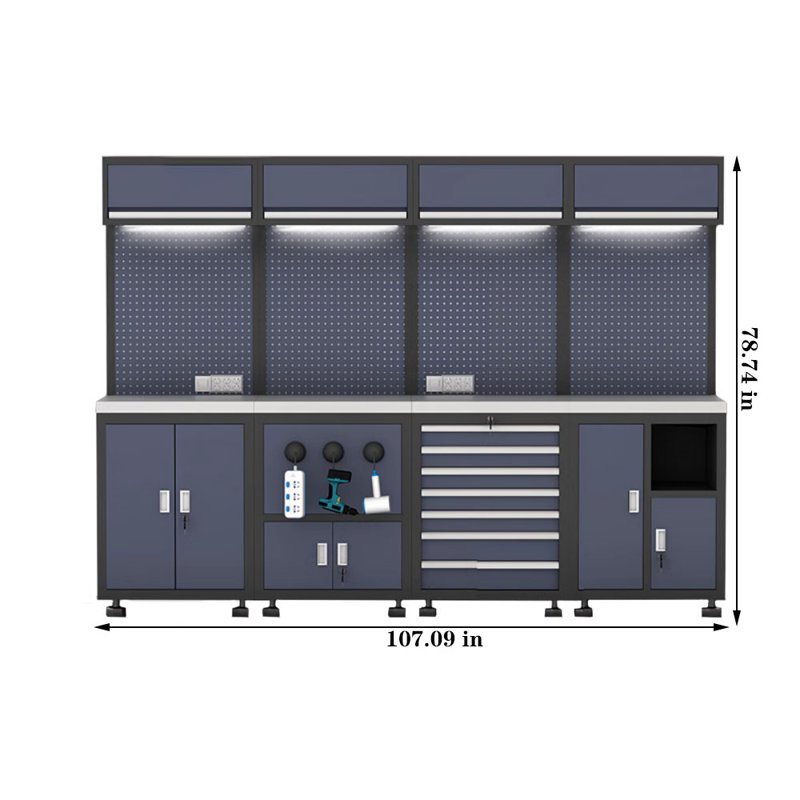 Workshop garage complete storage system set