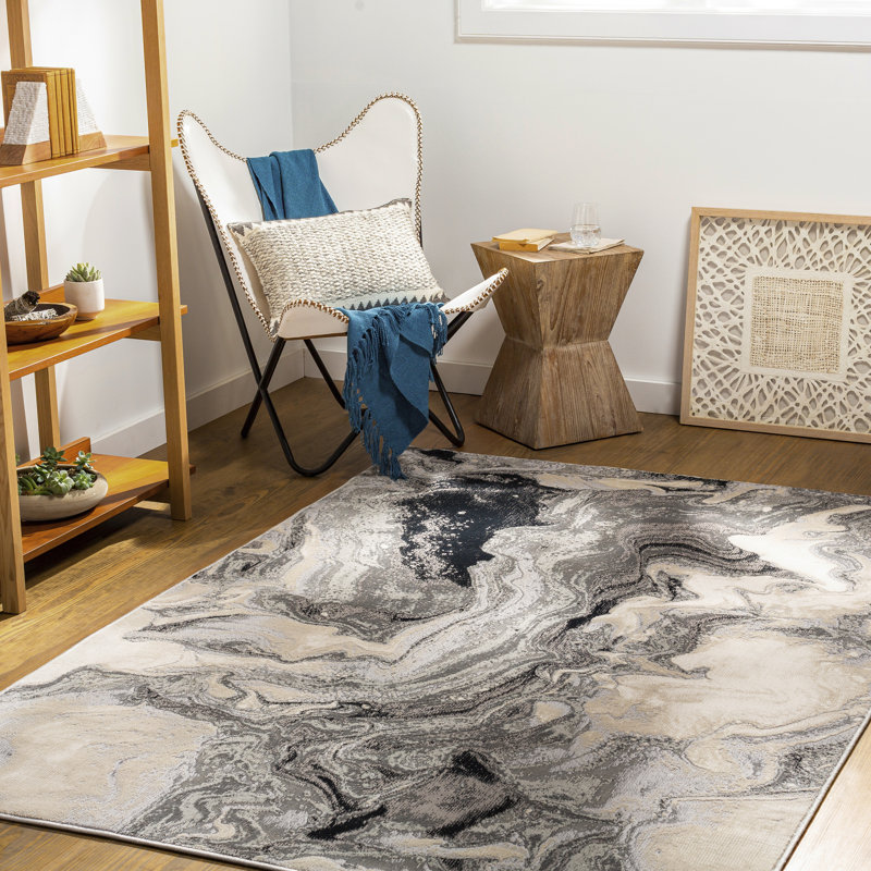 Abstract Indoor Rug, Rectangle 8'10" x 12'