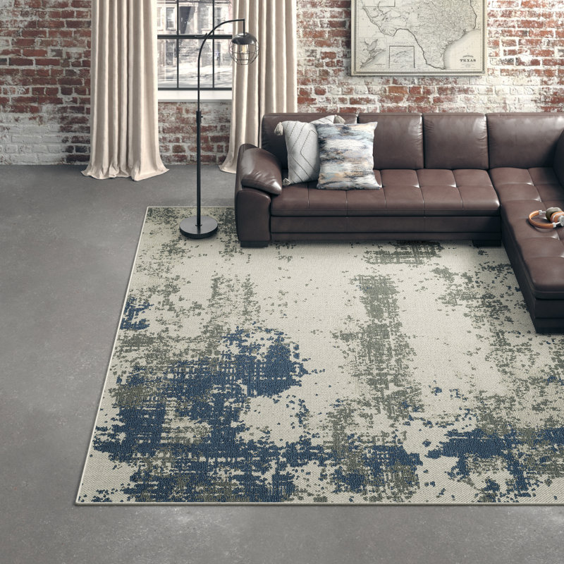 Belden Abstract Indoor / Outdoor Rug, Rectangle 5'3" x 7'3"