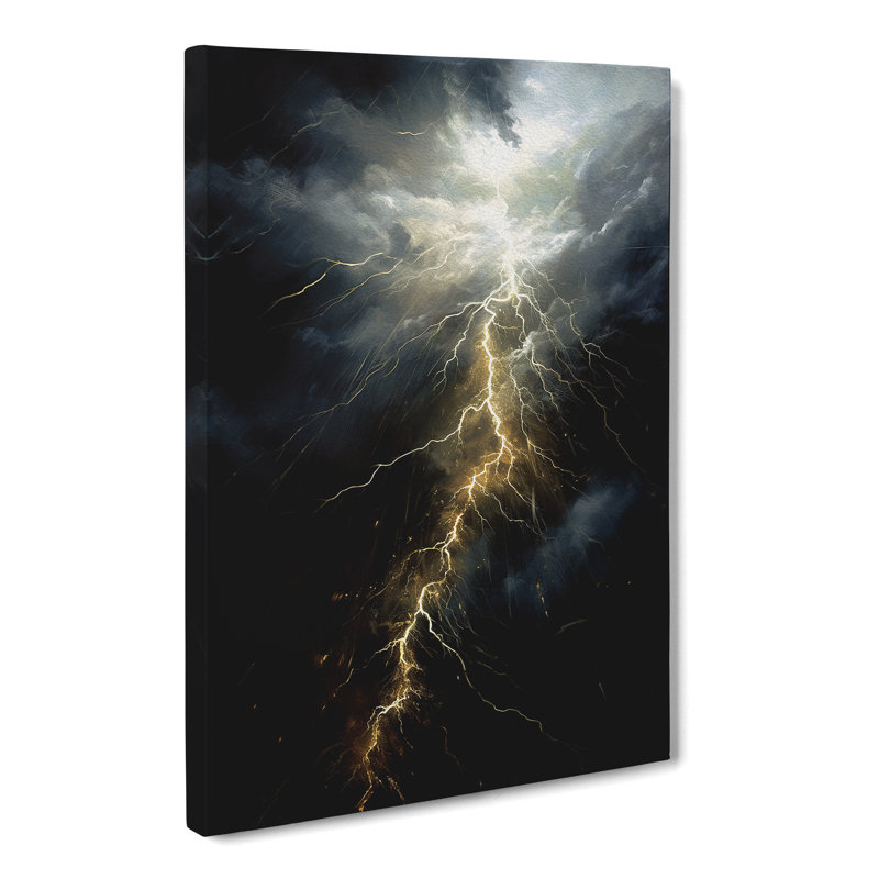 Lightning Art Informel Art - No Frame Print, 50cm H x 35cm W x 3cm D