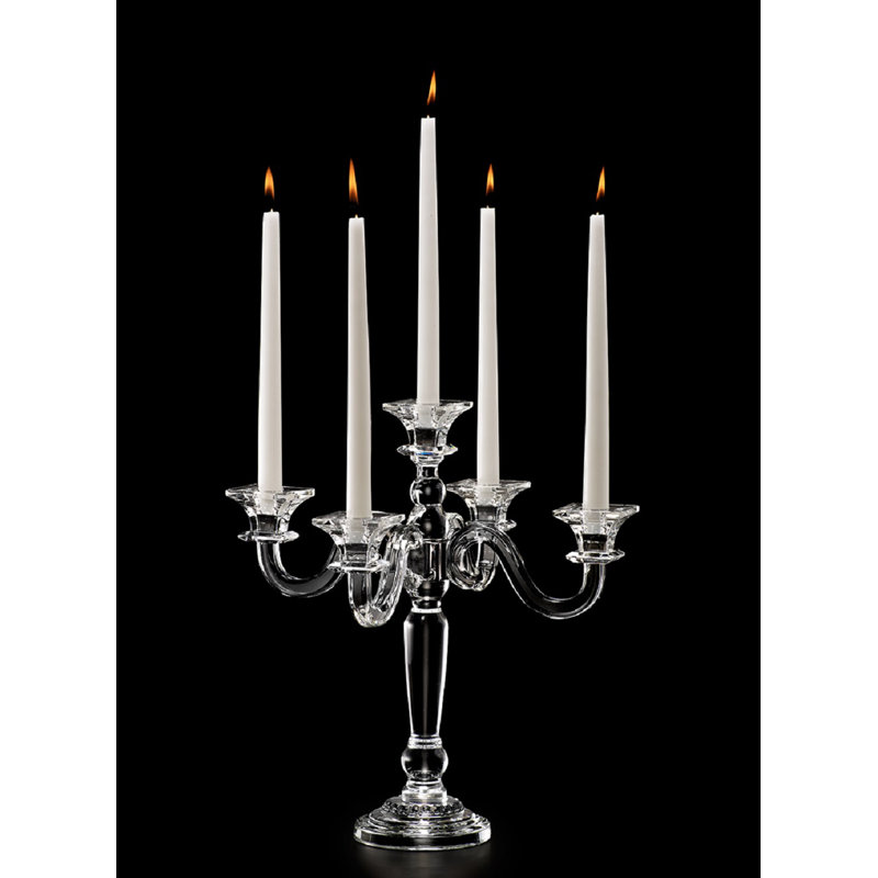15.25'' H Crystal Tabletop Candelabra