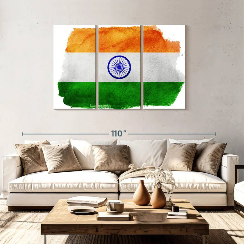 Borges India Flag, 48" H x 74" W