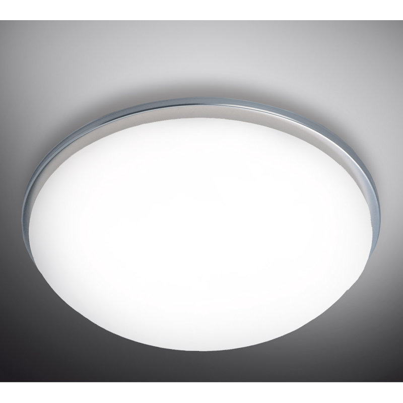 Mixon Glass Flush Mount, Satin Nickel