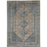 Neo Villa Oriental Area Rug in Beige/Blue