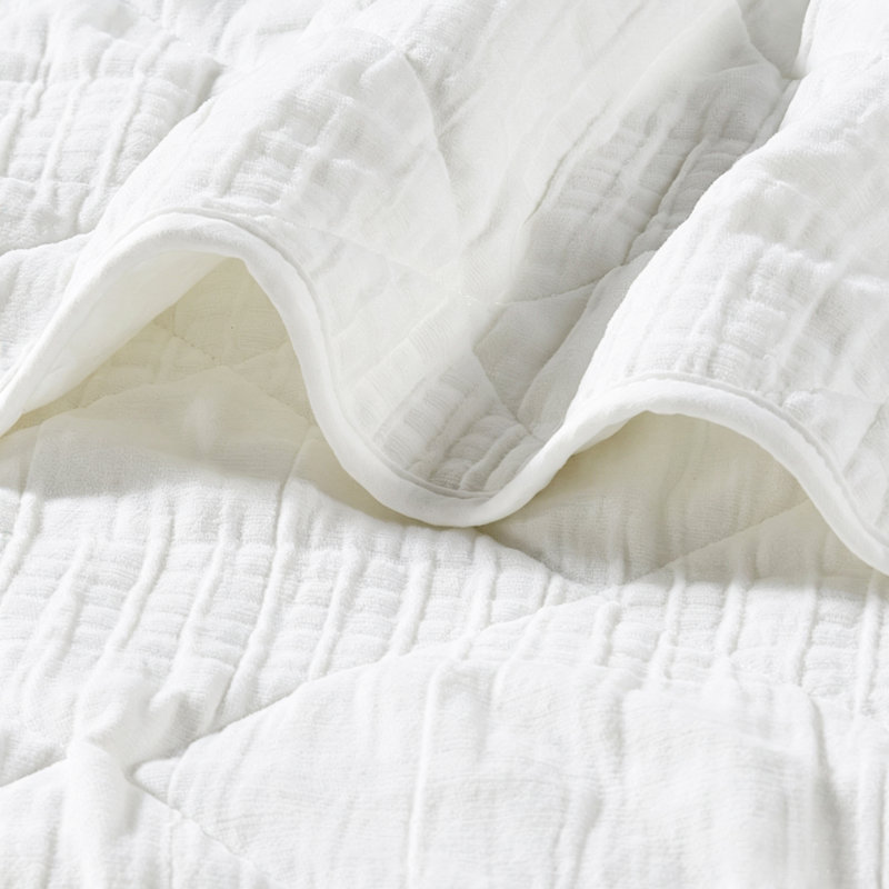White Textured Chenille 5-Piece Daybed Cover Set, Farmhouse Style