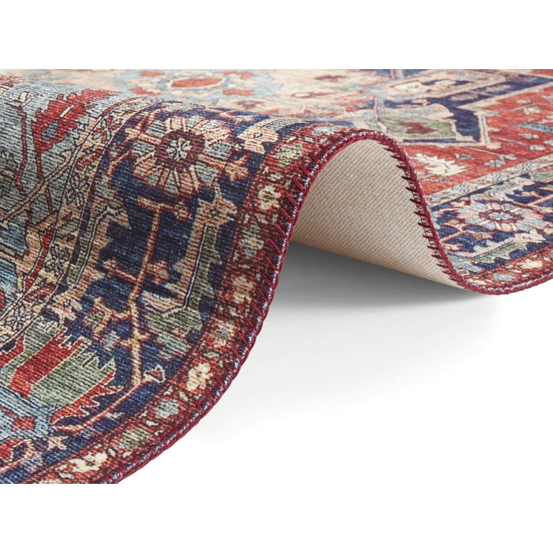 Hamadan Tufted Oriental Red Rug, Rectangle 80 x 150cm