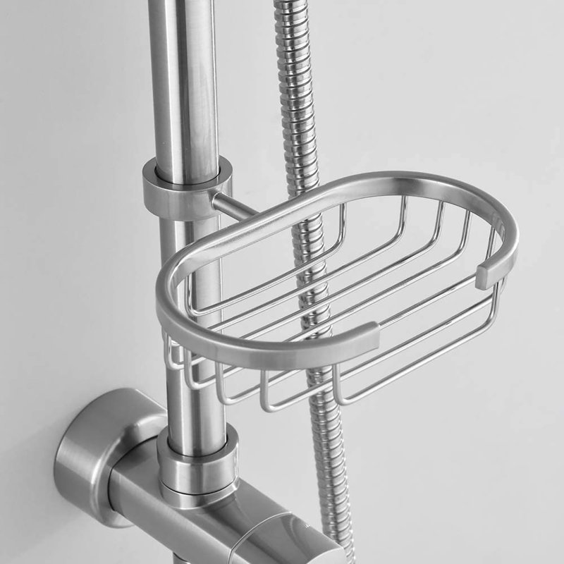 Système de douche complet avec valve brute, Nickel brossé