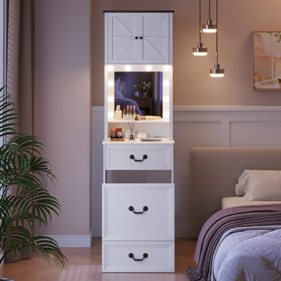 Small Makeup Vanity Set with LED Lights