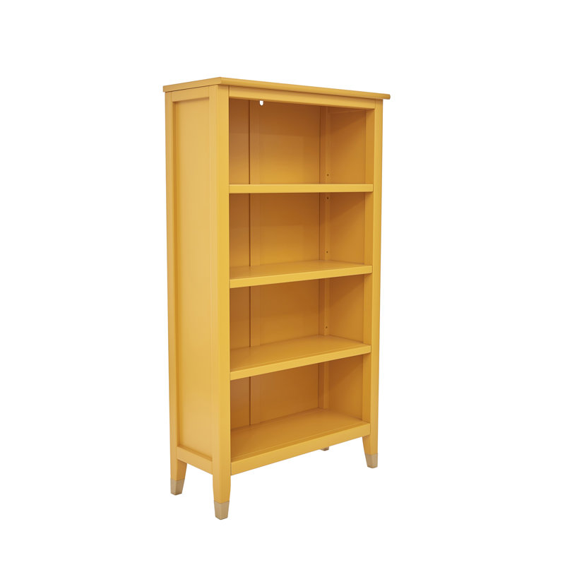 Ludwicka 127cm H x 69cm W Standard Bookcase, Mustard