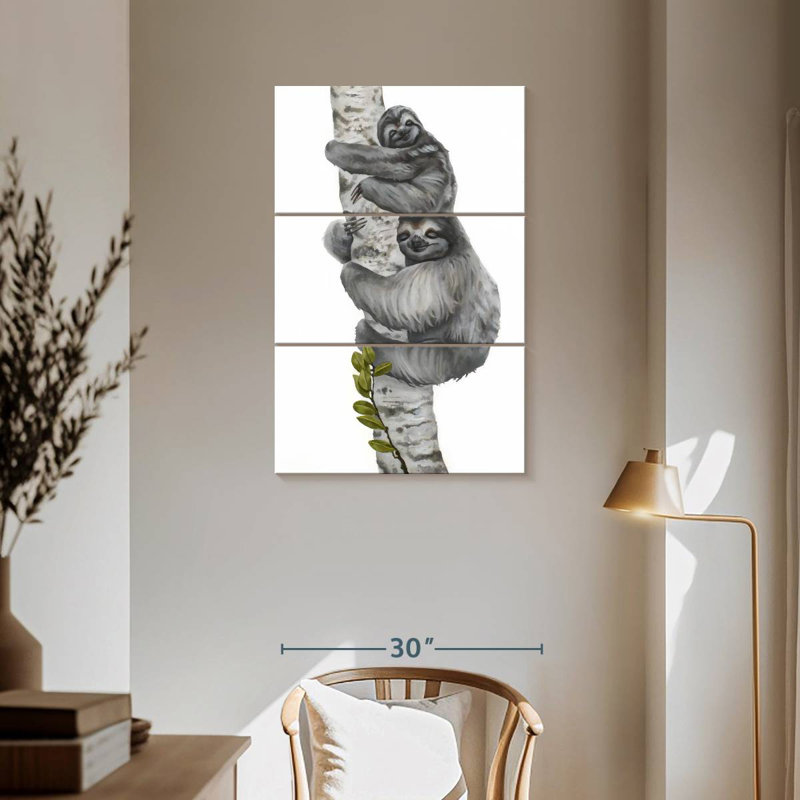 Brampt Sleepy Sloths, 57" H x 36" W