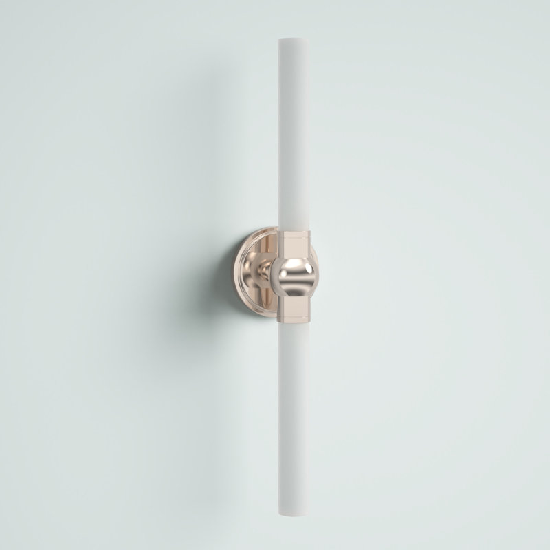 Barre d'éclairage de salle de bain 2 lumières Northampt, Nickel satiné