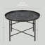 Table basse ronde 24 po avec plateau martelé